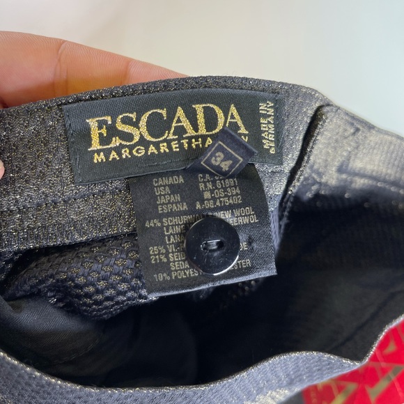 NWT Vintage Escada Gold Shimmer Hose Pants 34 - Picture 8 of 12